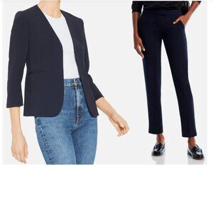 Theory Lindrayia Blazer and Ibbey Pants in Admiral Crepe